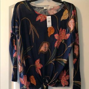 Loft tie-waist top Size XS/S